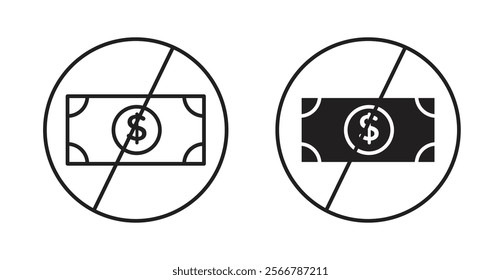 No money signs vector illustration pack