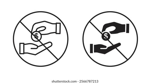 No money signs vector illustration pack