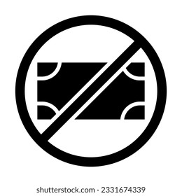 No Money Vector Glyph Icon For Personal And Commercial Use.
