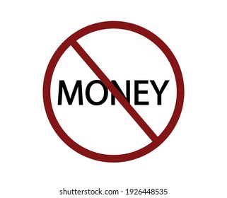 Kein Geld, Vektorsymbol.  Bearbeitbarer Strich. Lineares Logo für Webdesign und mobile Apps. Symbolillustration. Pixel-Vektorgrafiken - Vektorgrafik