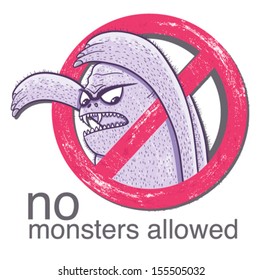 No monster allowd sign