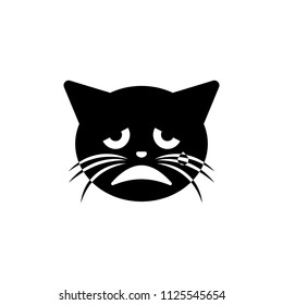 no mood crying cat icon. Element of emotions icon for mobile concept and web apps. Detailed no mood crying cat icon can be used for web and mobile on white background