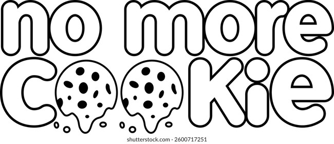 No More Cookie logo design