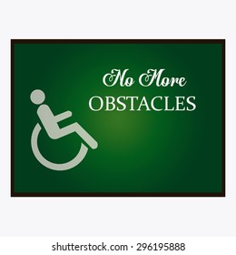 No more obstacles illustration over white color background
