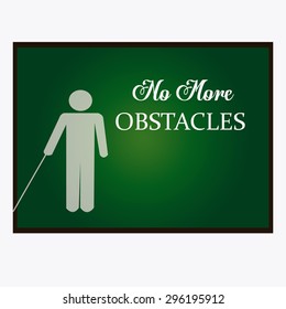 No more obstacles illustration over white color background