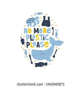 No more plastic please word concept banner