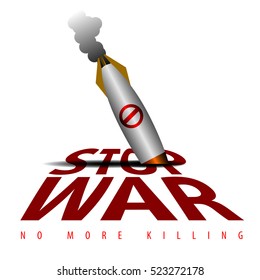 No more war graphic design, Vector illustration