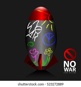 No more war graphic design, Vector illustration