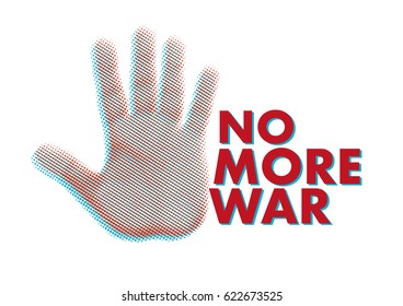 No more war poster vector