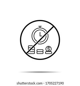 Kein Hypothekensymbol. Einfache dünne Linie, umrissene Vektorillustration von Immobilien-Verbot, Verbot, Embargo, Interdict, Verbotssymbole für i und ux, Website oder mobile Anwendung