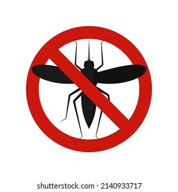 No Mosquito Sign Icon On White Stock Vector (Royalty Free) 2140933717 ...