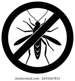 no mosquito sign vector on white background