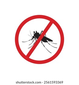 No Mosquitoes Allowed Sign on white