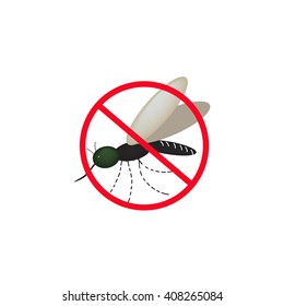 No mosquitoes. Vector illustrations isolated on background.