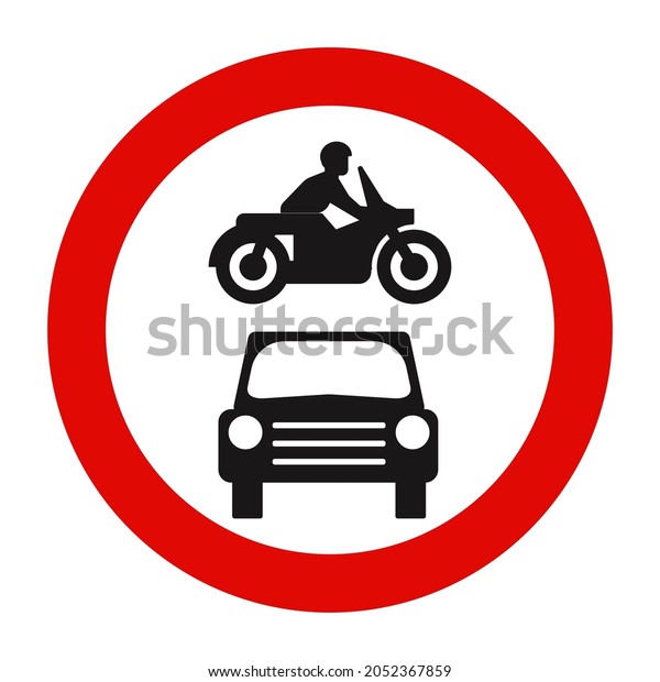 No motor vehicles sign
vector. EPS10