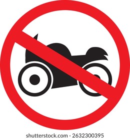 No motorcycle forbidden sign vector. EPS10