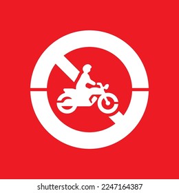 No motorcycle icon, graphics resource template, vector illustration.