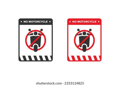 No motorcycle icon sign vector design red color