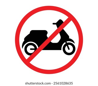 no motorcycle sign in red circle