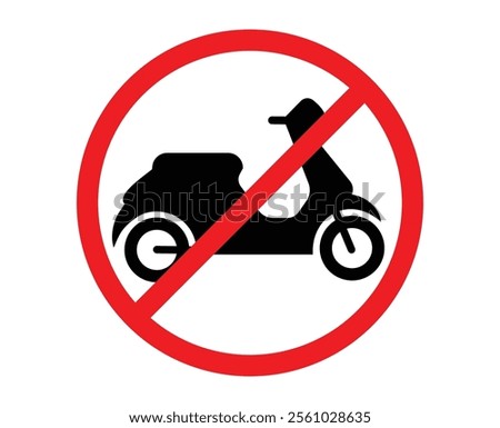 no motorcycle sign in red circle