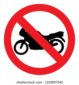 no motorcyle vector icon