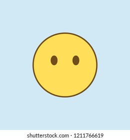 no mouth, locked mouth 2, colored line icon. Simple yellow and brown element illustration. mouth to lock concept outline symbol design from emoji set