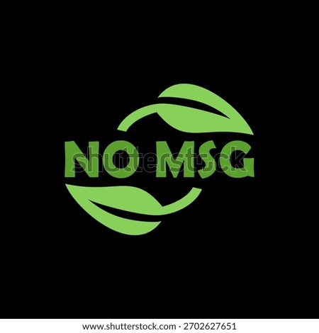 No MSG, MSG free icon isolated on black background