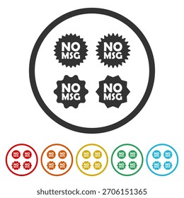 Nenhum sinal de MSG livre. Definir ícones nos botões de círculo de cores
