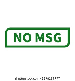 No Msg In Green Line Rectangle Shape For Product Sign Information Business Promotion Marketing Social Media
