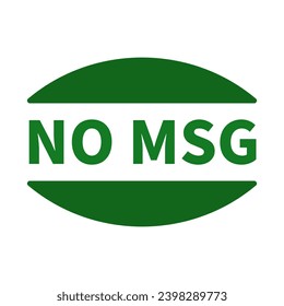 No Msg In Green Oval Unique Shape For Product Sign Information Business Promotion Marketing Social Media
