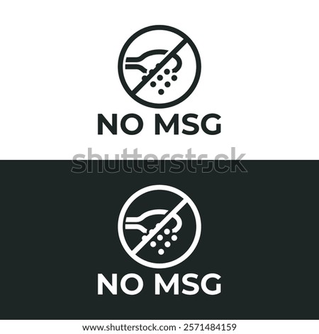 NO MSG icon isolated on white background. Vector illustrations are made with vector-based software, not AI generated results.