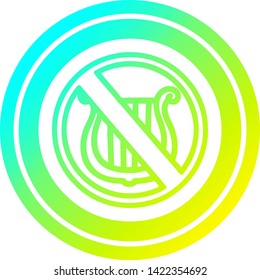 no music circular icon with cool gradient finish