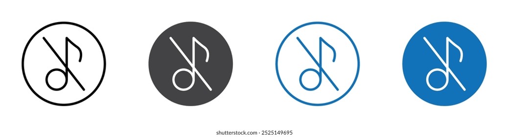 No music icon Isolated on white background vector set