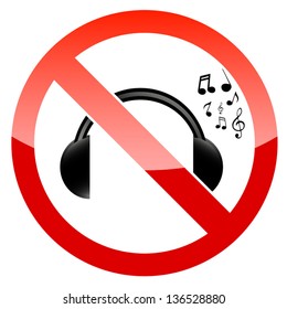 No music icon on a white background