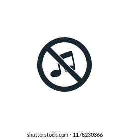 no music icon vector logo template