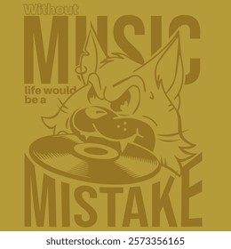NO MUSIC NO LIFE GRAPHIC VECTOR 