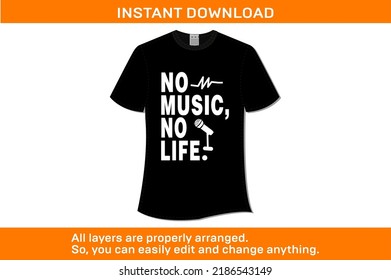 NO MUSIC NO LIFE T-SHIRT