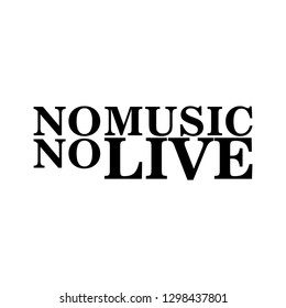 no music no life - T-Shirt design