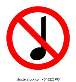 No Music note icon. 