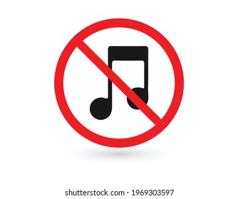 no music note icon on white background. flat style. no musical note symbol.