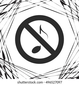 No music sign