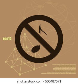 No music sign