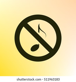 No music sign