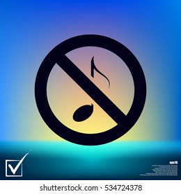 No music sign