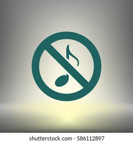 No music sign