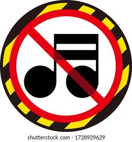 Kein Musikzeichen isolierte Vektorgrafik