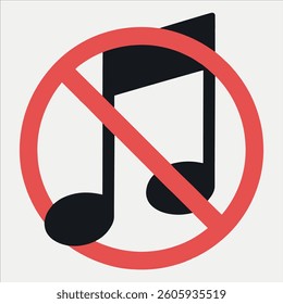 No music sign vector design