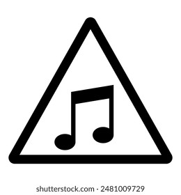 No Music Sign,Vector Illustration, Isolate On White Background Label. EPS10
