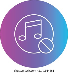 Keine Musik, Vektorsymbol. Kann für Druck-, Mobil- und Web-Anwendungen verwendet werden.
