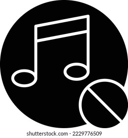 No Music vector icon. Can be used for printing, mobile and web applications.